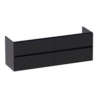 sanituba NEXXT onderkast voor dubbele wasbak 160cm black wood