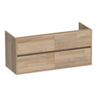 sanituba Natural Wood NEXXT onderkast voor dubbele wastafel met vier lades 120cm