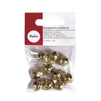 40x Gouden metalen belletjes met oog 11 mm hobby/knutsel benodigdheden - Hobbydecoratieobject