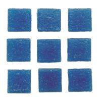 240x stuks vierkante mozaieksteentjes blauw 2 x 2 cm - Mozaiektegel