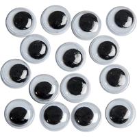 120x Wiebel oogjes/googly eyes 8 mm - Hobbybasisvoorwerp