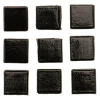 90x stuks vierkante mozaiek steentjes zwart 2 x 2 cm - Mozaiektegel