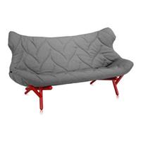kartell Foliage Sessel/Sofa  Bezu grau Trevira Beine: rot