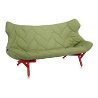 kartell Foliage Sessel/Sofa  Bezu grün Trevira Beine: rot