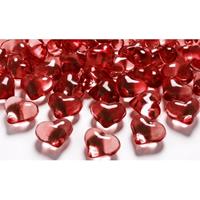 3x zakjes met rode decoratie hartjes diamantjes 30 stuks -
