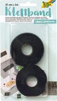 Klettband, 20 mm x 2 m, selbstklebend, schwarz