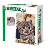 SES Creative Beedz Art - Bügelperlen Katze, 7.000 Perlen