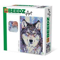 SES Creative Beedz Art - Bügelperlen Wolf, 7.000 Perlen