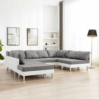 vidaxl Modulares Sofa Kunstleder  Weiß