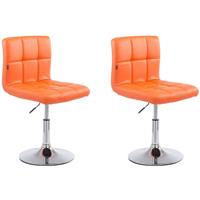 clp 2er Set Lounger Palma V2 Kunstleder-orange