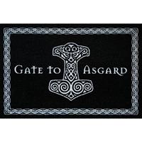 closeup Close Up - Gate to Asgard Fußmatte schwarz mit rutschfester PVC-Rückseite 152 x 101,5 cm