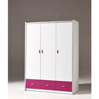 Kleiderschrank BONNY-12, 3-trg, 147cm, Weiß Fuchsia