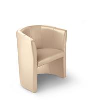nowystyl Clubsessel - Bezug aus Softex - beige Besucherstuhl Besucherstühle Ledersessel - NOWY STYL