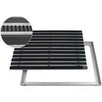 EMCO Eingangsmatte DIPLOMAT Gummi + Bürsten schwarz 22mm + ALU Rahmen Schmutzfangmatte Fußabtreter Antirutschmatte: 600 x 400 mm