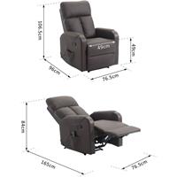 HOMCOM Massagesessel mit Wärme- und Liegefunktion kaffeebraun 96 x 76,5 x 106,5 cm (LxBxH)   Fernsehsessel TV Sessel Relaxsessel Sesse