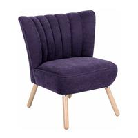 maxwinzer Max Winzer - Sessel ALESSANDRO-23 Velourstoff Farbe violett Sitzhärte fest B: 70cm T: 66cm H: 80cm