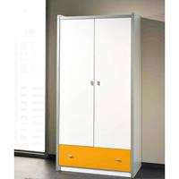 Kleiderschrank BONNY-12, 2-trg., 100cm, Weiß Orange