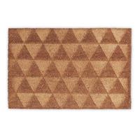 relaxdays Fußmatte Dreieck aus Kokos, HxBxT: 1,5 x 60 x 40 cm, Muster, rutschfest, rechteckig, Kokosfaser, Gummi, natur - 