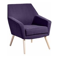 maxwinzer Max Winzer - Sessel ALEGRO-23 Veloursstoff Farbe violett Sitzhärte mittel B: 67cm T: 71cm H: 81cm