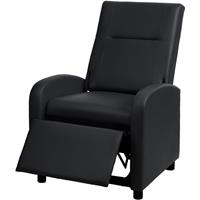 hhg Fernsehsessel -660, Relaxsessel Liege Sessel, Kunstleder klappbar 99x70x75cm ~ schwarz