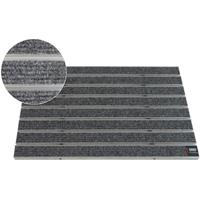 EMCO Eingangsmatte DIPLOMAT Large Rips hellgrau 12mm Fußmatte Schmutzfangmatte Fußabtreter Antirutschmatte: 590 x 390 mm