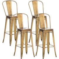 clp 4er Set Barhocker Aiden-gold