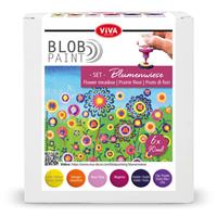 Viva Decor Blob Paint Set Blumenwiese 6x90ml