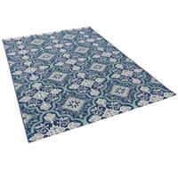 Pergamon In & Outdoor Teppich Flachgewebe Carpetto Fliesenoptik Blau blau Gr. 120 x 170