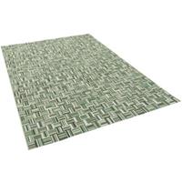 Pergamon In- und Outdoor Teppich Flachgewebe Carpetto Pixel grün Gr. 80 x 150
