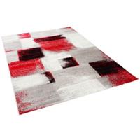 Pergamon Designer Teppich Tango Karo Rot Grau Verlauf rot Gr. 80 x 150