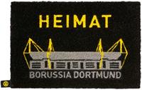 Borussia Dortmund BVB Fußmatte, 40 x 60 cm schwarz