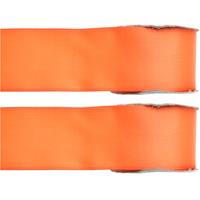 2x Hobby/decoratie oranje satijnen sierlinten 2,5 cm/25 mm x 25 meter -