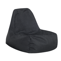 beliani Sitzsack Schwarz 75 x 100 cm Tropf Design Komfortable Sitzfläche antiallergische Füllung Praktische Tasche Leicht