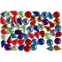 Gekleurde plak diamantjes 5mm 150x stuks -