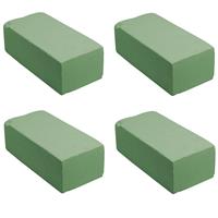 Rayher hobby materialen 4x Blokken rechthoekig groen steekschuim/oase nat 23 x 11 x 8 cm -