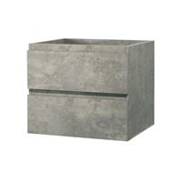 Aquazuro wastafelonderkast Napoli 60cm 2 laden betongrijs