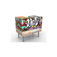 bilderwelten Waschbeckenunterschrank - Graffiti - Badschrank Bunt Größe: 55cm x 60cm - 