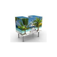 bilderwelten Waschbeckenunterschrank - Catwalk To Paradise - Badschrank Größe: 55cm x 60cm - 