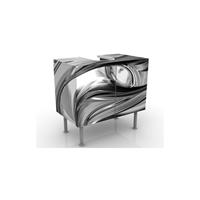 bilderwelten Waschbeckenunterschrank - Illusionary II - Badschrank Weiß Schwarz Grau Größe: 55cm x 60cm - 