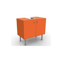 bilderwelten Waschbeckenunterschrank - Colour Orange - Badschrank Orange Größe: 55cm x 60cm - 
