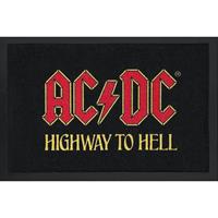 popmusik AC/DC Fußmatte Highway To Hell schwarz, aus 100% Polyamid und rutschfester PVC-Unterseite. 152 x 101,5 cm - POP MUSIK