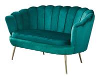 Artistiq Living Artistiq Bank 'Libby', Velvet, 136cm, kleur Groen