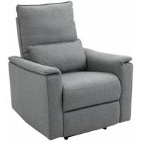 HOMCOM Relaxsessel Liegesessel TV Sessel Einzelsofa 150° neigbar Leinen-Touch Grau - grau - 