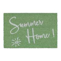 Relaxdays Fußmatte Kokos Summer Home grün