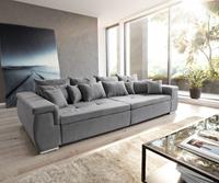 DELIFE Sofa Navin 275x116 cm Grau Couch mit Kissen
