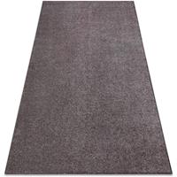RUGSX Teppich Teppichboden SANTA FE braun 42 eben, glatt, einfarbig Brauntönen 100x250 cm - 