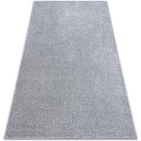 RUGSX Teppich Teppichboden SANTA FE silber 72 eben, glatt, einfarbig Grau und Silbertönen 100x250 cm - 