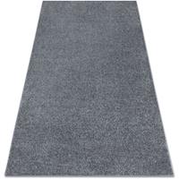 RUGSX Teppich Teppichboden SANTA FE grau 97 eben, glatt, einfarbig Grau und Silbertönen 100x250 cm - 