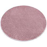 RUGSX Teppich rund SANTA FE erröten rosa 60 eben, glatt, einfarbig Rosatönen rund 133 cm - 