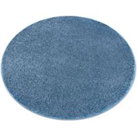 RUGSX Teppich rund SANTA FE blau 74 eben, glatt, einfarbig Blautönen rund 133 cm - 